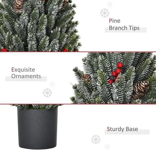 Alt view image 6 of 7 - FstNiceTed 18" tall artificial Christmas tree for indoor
