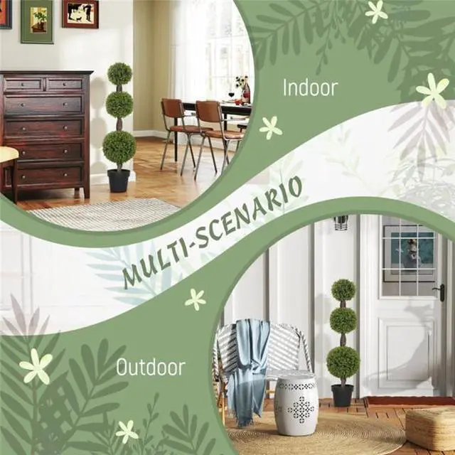 Alt view image 4 of 6 - FstNiceTed 2 topiary ball-shaped boxwood trees