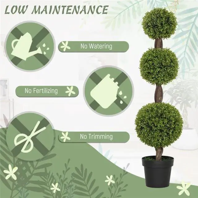 Alt view image 2 of 6 - FstNiceTed 2 topiary ball-shaped boxwood trees