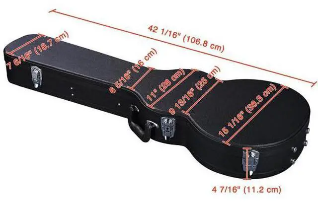 Alt view image 3 of 7 - FstNiceTed Guitar Hard Case for Acoustic Guitar made of hard plywood wrapped in PU leather