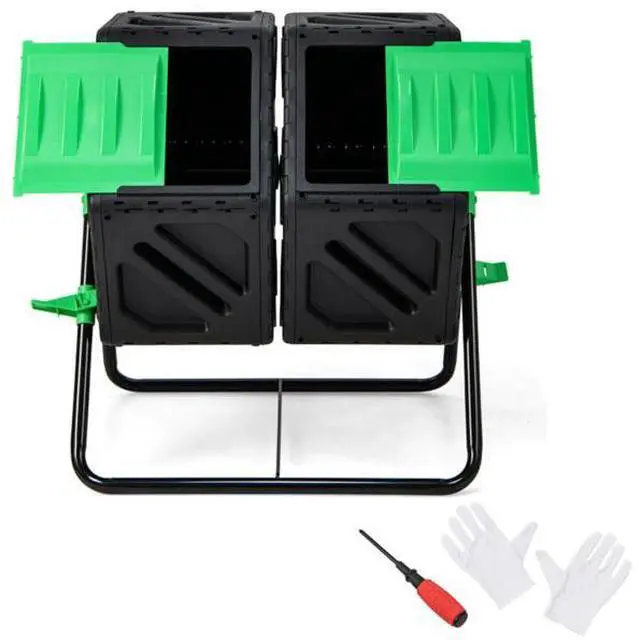 Alt view image 2 of 5 - FstNiceTed 130L Garden Compost Tumbler with Sliding Doors