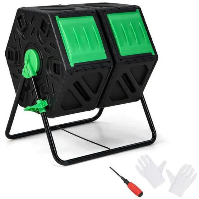 Alt view image 5 of 5 - FstNiceTed 130L Garden Compost Tumbler with Sliding Doors