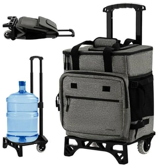 Alt view image 5 of 7 - FstNiceTed 40 L Large Capacity Cooler Bag with Detachable Bottom Plate Gray