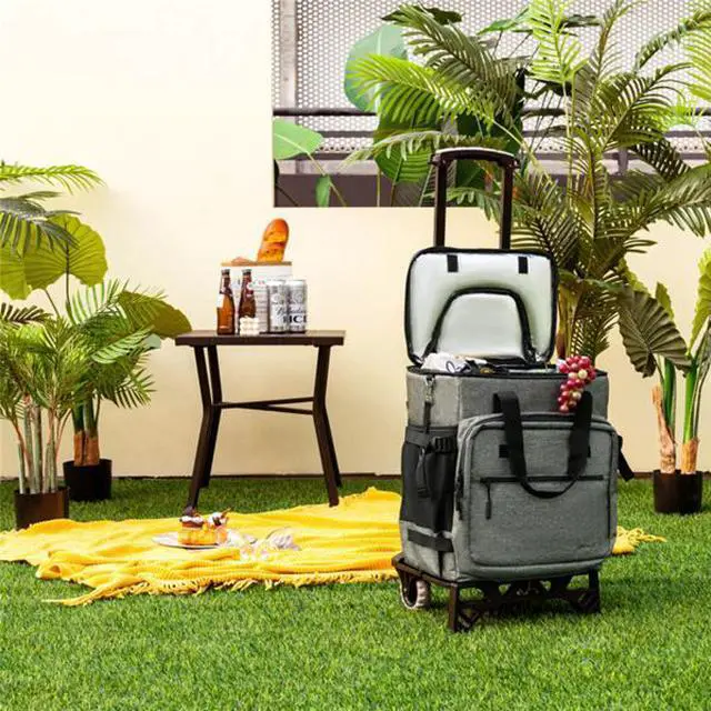 Main image of FstNiceTed 40 L Large Capacity Cooler Bag with Detachable Bottom Plate Gray