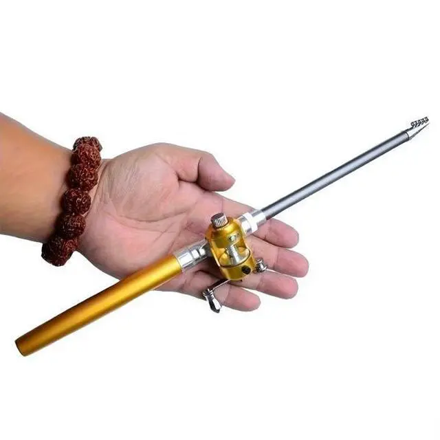 Alt view image 2 of 6 - FstNiceTed 1Pcs Portable Pen Super Mini Fishing Rod Retractable Mini Ice Pocket Raft Rod Portable Gift