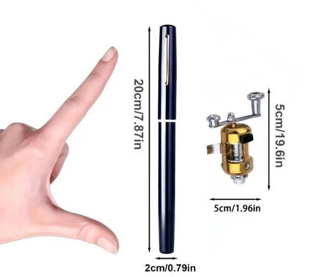 Alt view image 4 of 6 - FstNiceTed 1Pcs Portable Pen Super Mini Fishing Rod Retractable Mini Ice Pocket Raft Rod Portable Gift