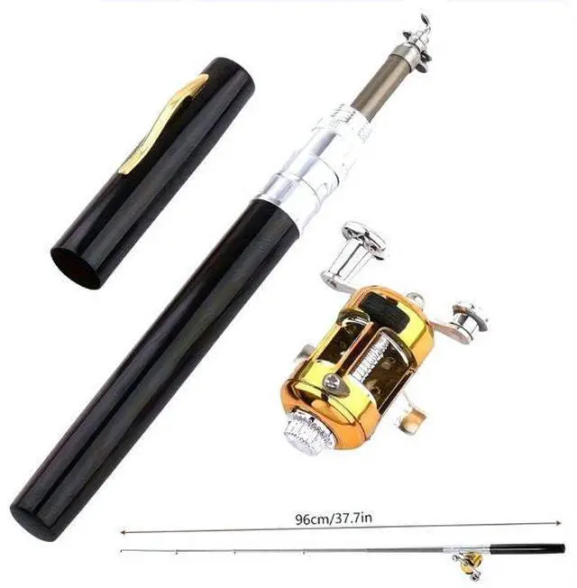 Alt view image 3 of 6 - FstNiceTed 1Pcs Portable Pen Super Mini Fishing Rod Retractable Mini Ice Pocket Raft Rod Portable Gift