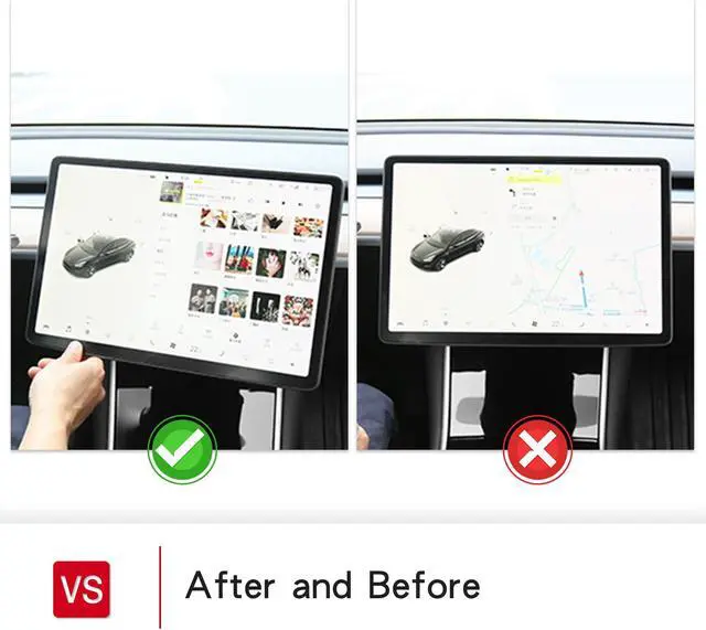 Alt view image 3 of 6 - Tesla Model 3 Screen Rotating Holder Center Console Navigation Screen Rotation Holder Silver Bracket for 2021 Model 3 Model Y Accessories