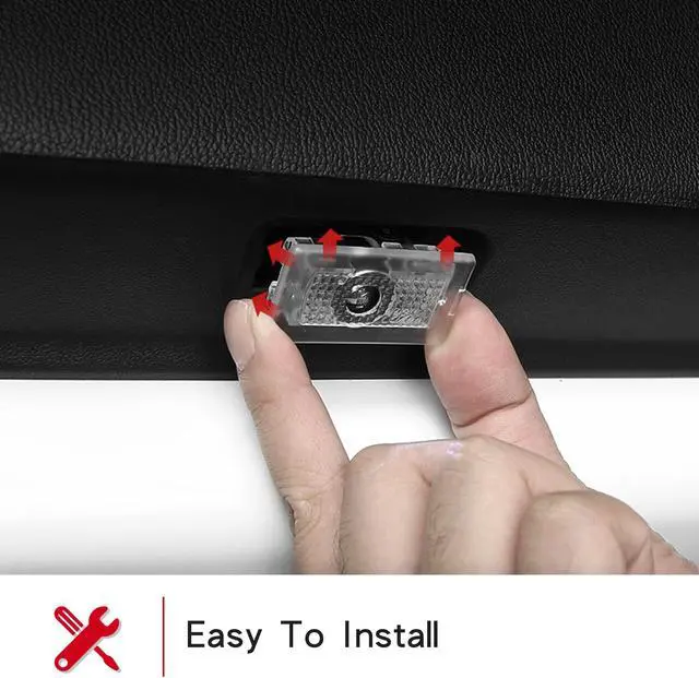 Alt view image 4 of 6 - Tesla Model 3 LED Logo Projector Puddle Lights,Model Y&S&X Car Door Light Accessories with T Letter 2 Pack (White Light)