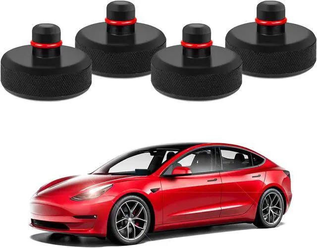 Main image of Tesla Model 3/Y/S/X Jack Pad Floor Protects Battery and Paint Jack Pad Adapter with Storage Bag,Fits All Tesla Vehicle (4 PCS)