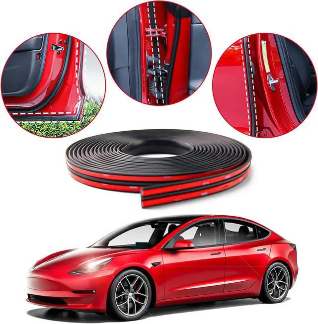 Main image of Arcoche Tesla Model 3 Door Seal Kit Soundproof Strip Sound Reduction Kit Rubber Weather Draft Seal Strip