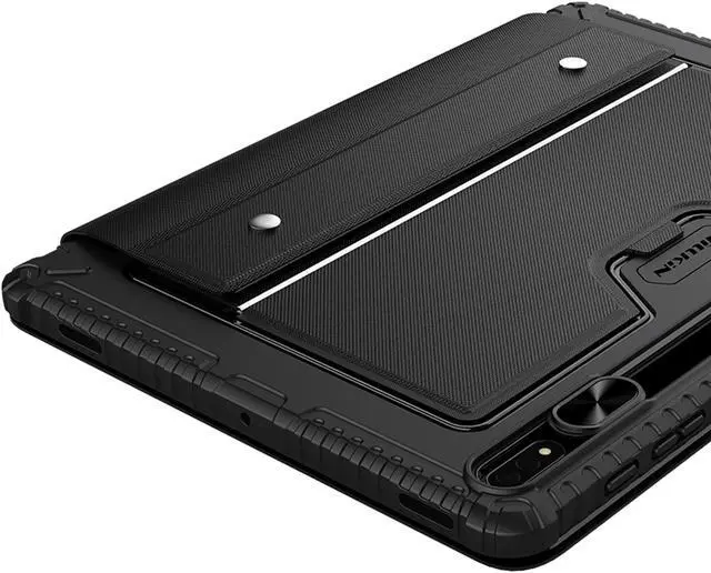 Alt view image 3 of 5 - For Samsung Galaxy Tab S8+ 5G / S8+ / S7+ - Nillkin Bumper Combo Keyboard Case [Slide Camera Cover, Built-in Pencil Holder, Smart tackpad] - Black