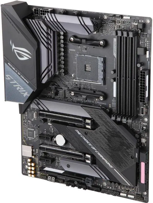 Alt view image 5 of 8 - ASUS ROG STRIX X570-E GAMING Asus ROG STRIX X570-E GAMING Socket AM4/ AMD X570/ DDR4/ 3-Way CrossFireX  and  2-Way SLI/ SATA3 and USB3.2/ M.2/ WiFi+Bluetooth/ A and V and GbE/ ATX Motherboard
