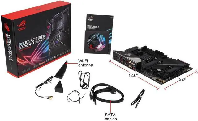 Alt view image 8 of 8 - ASUS ROG STRIX X570-E GAMING Asus ROG STRIX X570-E GAMING Socket AM4/ AMD X570/ DDR4/ 3-Way CrossFireX  and  2-Way SLI/ SATA3 and USB3.2/ M.2/ WiFi+Bluetooth/ A and V and GbE/ ATX Motherboard