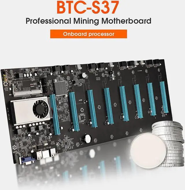 Main image of BTC-S37 Miner Motherboard CPU Set 8 Video Card Slot DDR3 Memory Integrated VGA Low Power Consumption