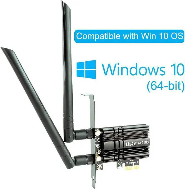 Alt view image 7 of 7 - Ubit WiFi 6E Supports 6GHz 7th Generation PCIe WiFi Card, Up to 2400Mbps, Bluetooth 5.3, 802.11AX Dual Band Wireless Adapter with MU-MIMO,OFDMA,Ultra-Low Latency, Supports Windows 10 (64bit) only