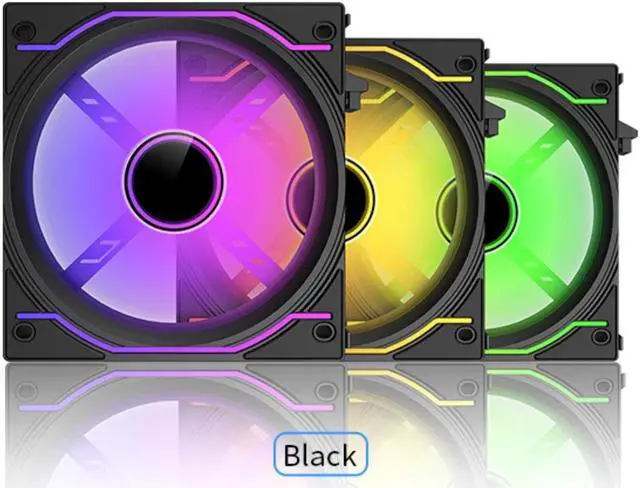 Main image of SAMA XE1203BK Easy Link ARGB Case Fans 3 Packs Uni Fan with Controller RF Remote- Black