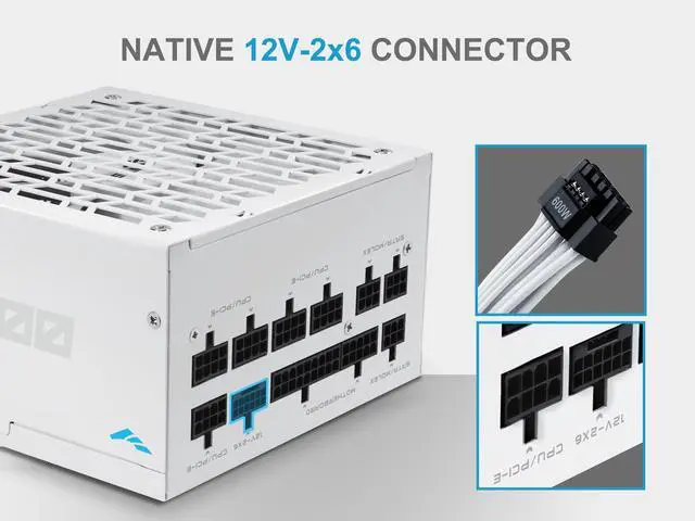 Alt view image 3 of 7 - SAMA G1000W ATX 3.1 Power Supply, 80 PLUS Gold & Cybenetics Platinum Certified, PCIE 5.1 Ready, Full Modular, 1000W Power Supply, Japanese Capacitors, FDB Fan, White version