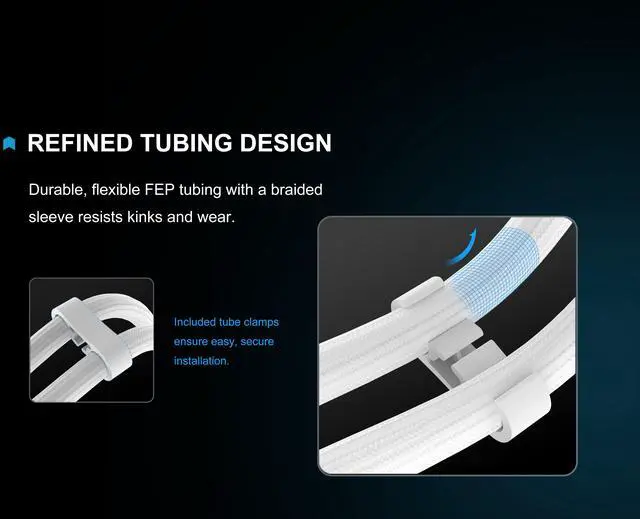 Alt view image 6 of 7 - SAMA L70 Series 360mm ARGB CPU Water Cooler With Chamfered Infinity Mirror, High-Performance Ceramic Pump, Pre-Installed 28mm Fans, Compatible with Intel LGA 1851/1700/1200/115X & AMD AM5/AM4,White