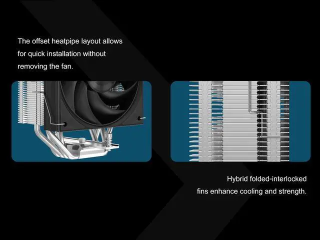 Alt view image 7 of 7 - SAMA A40E CPU Air Cooler, 240W TDP, Single Tower with Direct-Touch Heat Pipes, 120mm PWM Fan, Brushed Metal Top, AM5/AM4 & LGA 1851/1700 Compatible, Quiet Performance, Silver