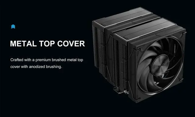 Alt view image 3 of 7 - SAMA A60B CPU Air Cooler-Dual Tower,2×120mm PWM Fans with Guide Ring, 6 Direct-Touch Heat Pipes, Micro-Convex Copper Base, 265W TDP, Intel LGA1700/1200/115X/1851 & AMD AM4/AM5, Black, Low Noise