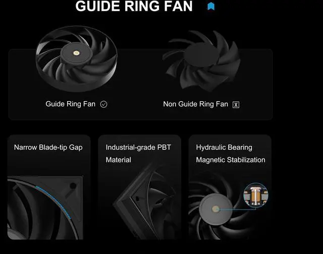 Alt view image 5 of 7 - SAMA A60B CPU Air Cooler-Dual Tower,2×120mm PWM Fans with Guide Ring, 6 Direct-Touch Heat Pipes, Micro-Convex Copper Base, 265W TDP, Intel LGA1700/1200/115X/1851 & AMD AM4/AM5, Black, Low Noise