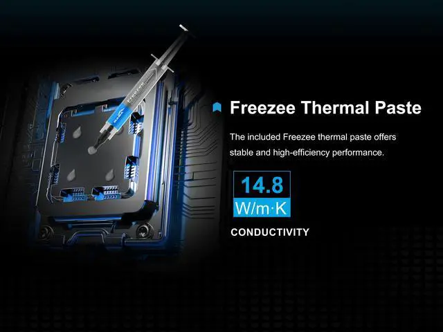 Alt view image 7 of 7 - SAMA A60B CPU Air Cooler-Dual Tower,2×120mm PWM Fans with Guide Ring, 6 Direct-Touch Heat Pipes, Micro-Convex Copper Base, 265W TDP, Intel LGA1700/1200/115X/1851 & AMD AM4/AM5, Black, Low Noise