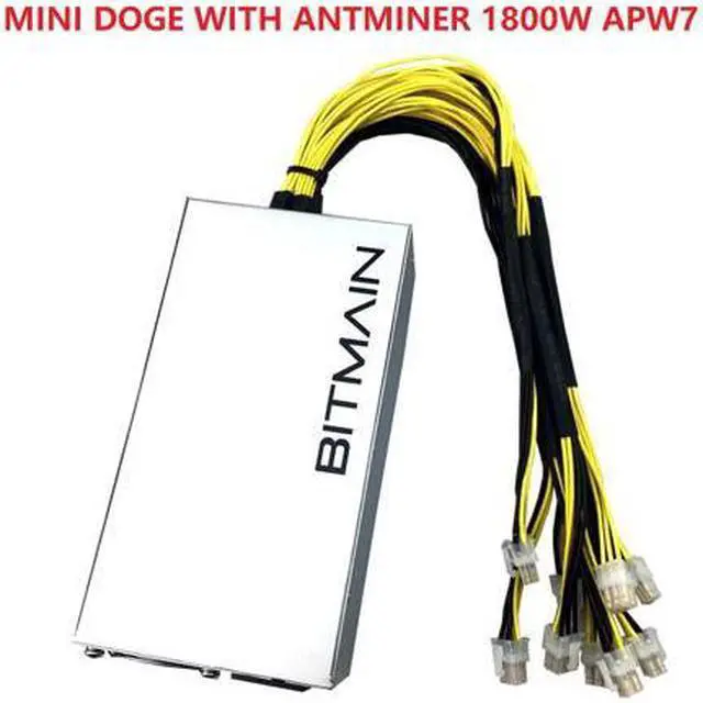 Alt view image 2 of 7 - New DOGE LTC miner Mini DOGE 185MH/s 235W Scrypt Asic Miner With Antminer 1800W APW7 Best Quality