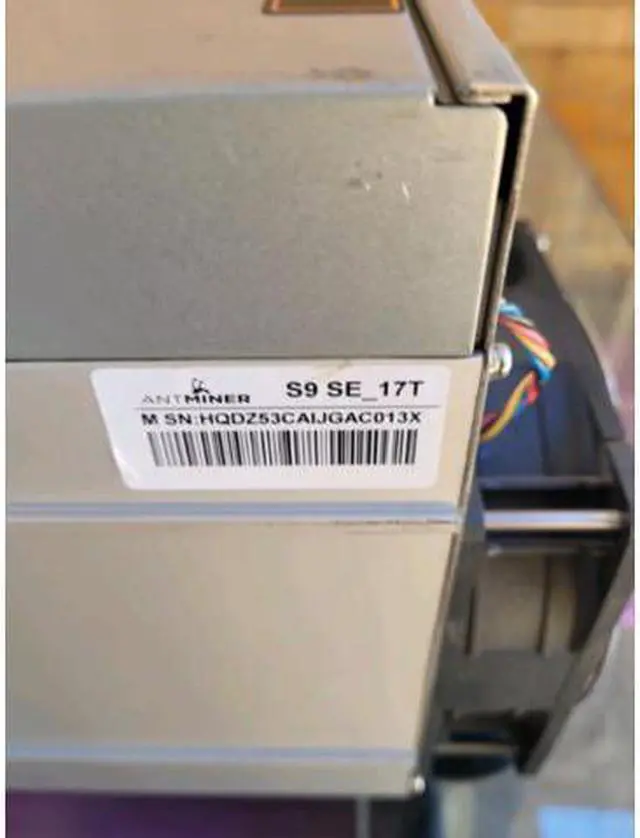 Alt view image 6 of 6 - Antminer S9SE 16T Special Edition 16nm ASIC Miner Bitcoin Miner 0.098W/GH 1280W with PSU Power Supply SHA-256 Bitcoin Mining Machine Full Pack