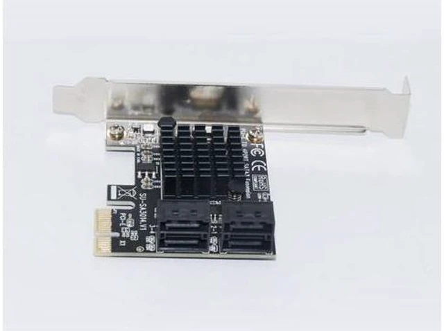 Alt view image 3 of 6 - Pcie To Sata Card Pci-E Adapter Pci Express To Sata3.0 Expansion Card 4 Port Sata III 6G For Ssd Hdd Ipfs Mining
