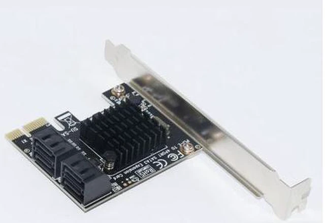 Alt view image 5 of 6 - Pcie To Sata Card Pci-E Adapter Pci Express To Sata3.0 Expansion Card 4 Port Sata III 6G For Ssd Hdd Ipfs Mining