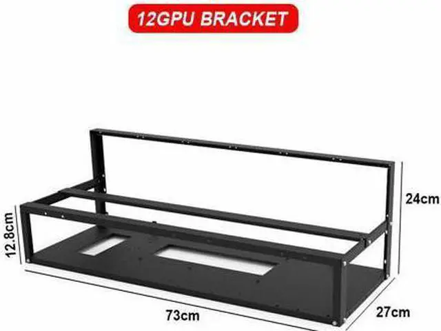 Alt view image 4 of 6 - 6 8 12 GPU Open Air Mining Frame Rig Miner Case Computer Equipment Rack Ethereum