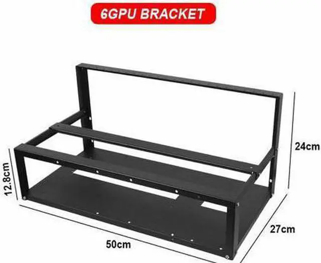 Alt view image 5 of 6 - 6 8 12 GPU Open Air Mining Frame Rig Miner Case Computer Equipment Rack Ethereum
