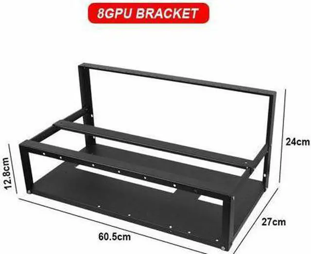 Alt view image 6 of 6 - 6 8 12 GPU Open Air Mining Frame Rig Miner Case Computer Equipment Rack Ethereum