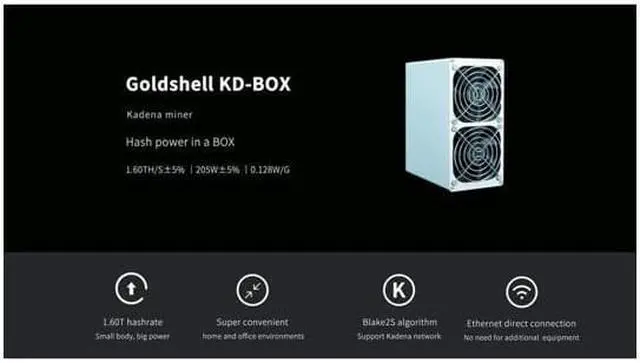 Alt view image 6 of 6 - KD-BOX 1600GH/S(With PSU)BOX& KDA Mining Machine Low Noise Home Mining 1.6Gh/s