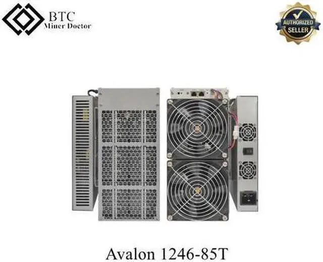 Main image of Avalon Miner 1246 85T Canaan Avalonminer SHA-256 Algorithm Asic BTC AvalonMiner PK Antminer T19 84Th/s