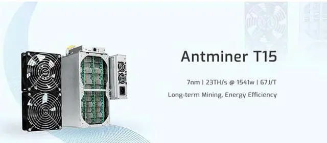 Alt view image 5 of 6 - Antminer T15 22-23Th Asic Miner 1541W SHA-256 Bitcoin Miner Machine with 2 Mining Modes PSU and Power Cord Included