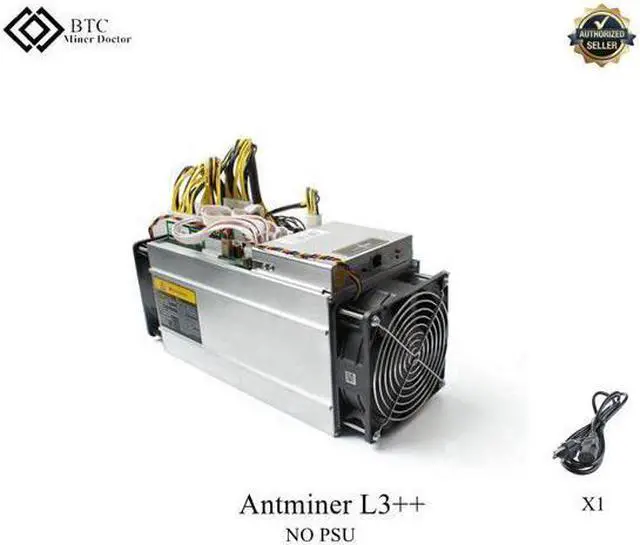 Main image of ANTMINER L3++( NO PSU )Scrypt Litecoin Miner 580MH/s LTC Come with US Plug Power Cord Cable