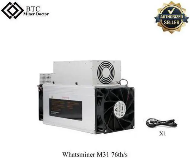 Main image of Whatsminer M31S 76T Btc Bitcoin Miner M31s Whatsminer 3220W PSU Inlcuded