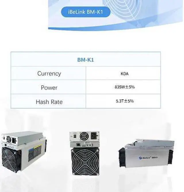 Alt view image 5 of 6 - ASIC Miner KDA Coin BM-K1 Ibelink K1 5.3T 800W Blake2s Algorithm Digital Currency Ibelink BM-K1