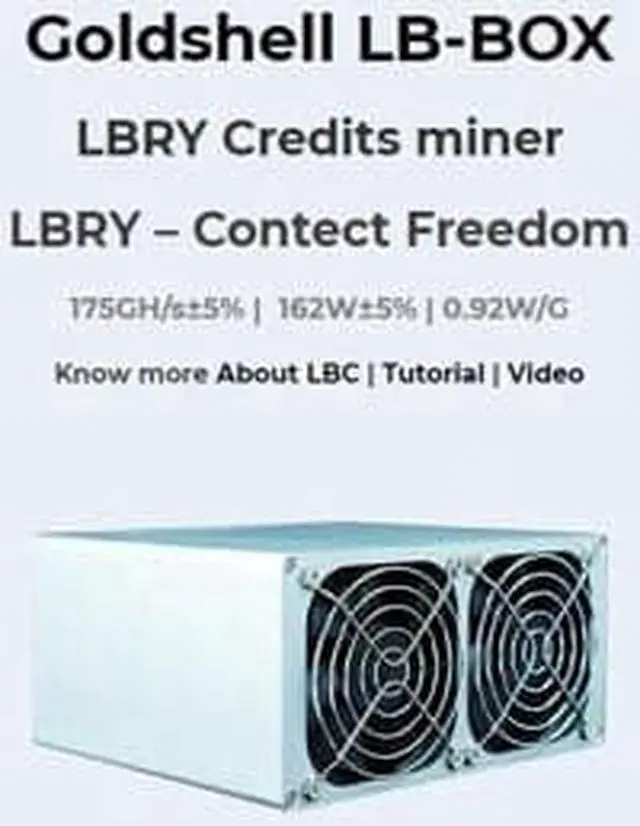 Alt view image 3 of 5 - Goldshell LB-BOX 175GH/S(with psu)DOGE& LTC Mining Machine Low noise Small&simple Home Mining Home Riching