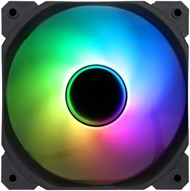 Alt view image 2 of 7 - SAMA IMB 3 in 1 ARGB Fan Kit with Fan Hub, Addressable RGB 120mm Fan 3Pin High Airflow Infinity Mirror Low Noise Computer Cooling Case Fan Black