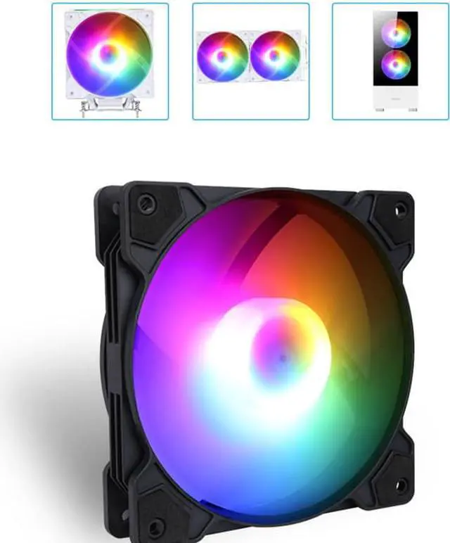 Alt view image 4 of 7 - SAMA BLB 3 in 1 ARGB PC Case Fans with Fan Hub 120mm Fan Molex High Performance High Airflow Fan Kit Quiet Edition Computer Cooling Case Fan Black