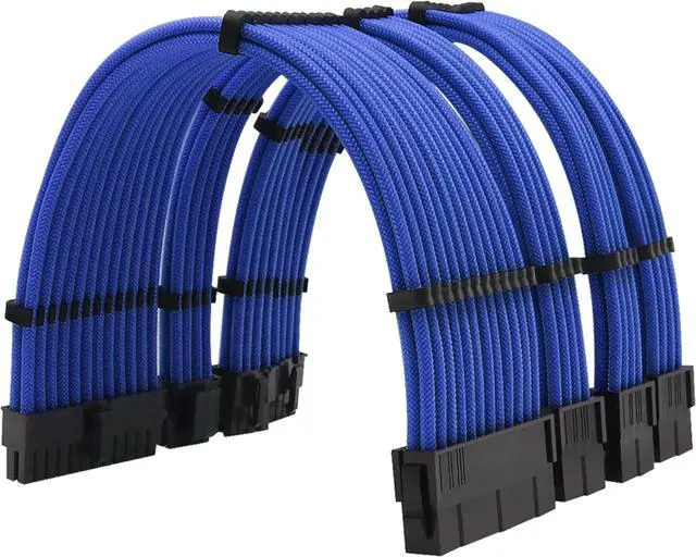 Alt view image 4 of 7 - SAMA 5pcs PC Computer PSU Power Extension Cable Kit Including 1x 24 Pin For Motherboard, 2x 8 Pin (4+4) For CPU EPS, 2x 8 Pin (6+2) For GPU, 300mm Length