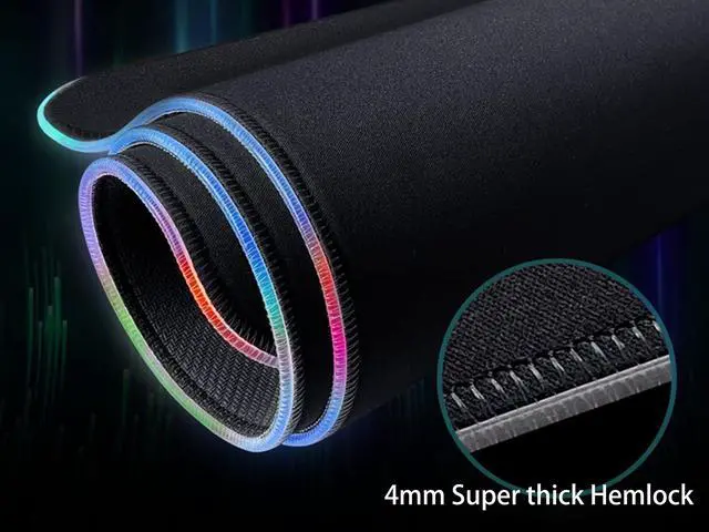 Alt view image 5 of 7 - SAMA Wireless Charging RGB Mouse Pad Gaming LED Mouse Mat 800x300x4MM 14 Light Modes Non-Slip Rubber Base Computer Keyboard Mat for iPhone Samsung and Qi-enabled Devices
