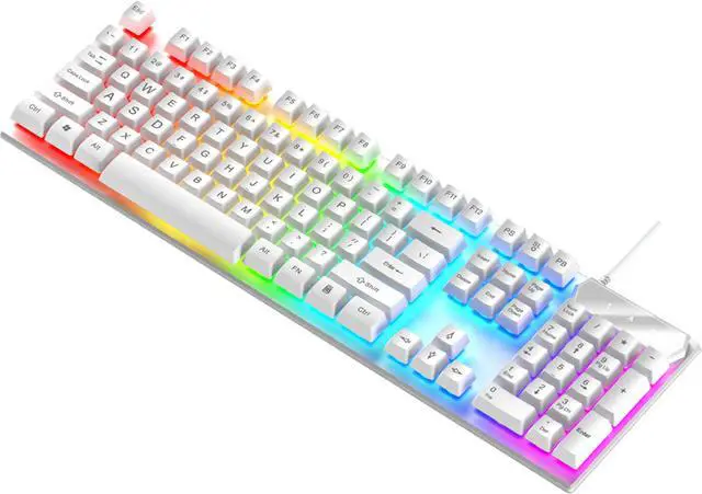 Main image of SAMA Wired Keyboard Z-GX50 Gaming Keyboard (character + gap)Rainbow light 104 keys for Computer/Laptop/Desktop/Note/Mac White
