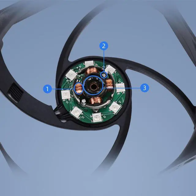 Alt view image 5 of 7 - SAMA IMB 3 in 1 ARGB Fan Kit with Fan Hub, Addressable RGB 120mm Fan 3Pin High Airflow Infinity Mirror Low Noise Computer Cooling Case Fan Black