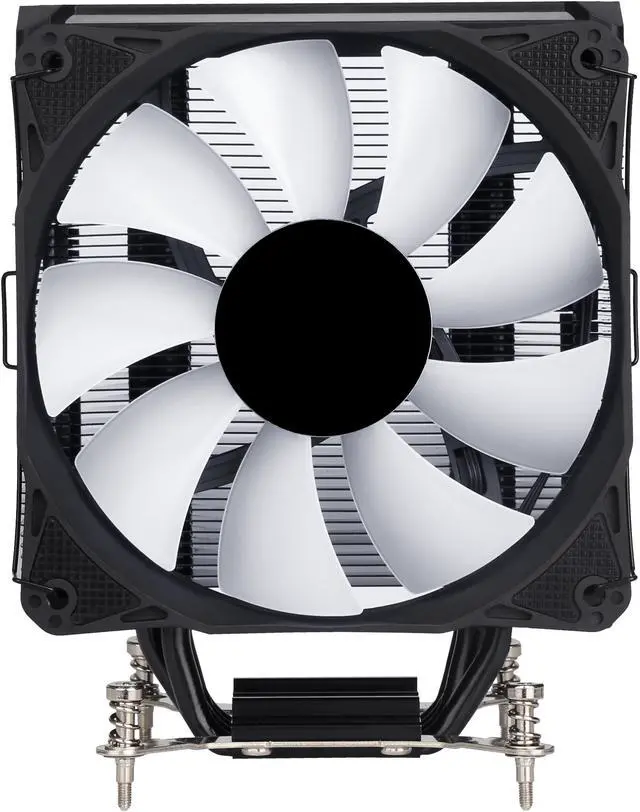 Alt view image 6 of 7 - SAMA CPU Air Cooler 4 Heat Copper Pipe 120mm Cooling Fan Addressable RGB Aluminum PC CPU Heatsink for Intel 775/115X/1700/1200/1366 AMD FM2+/FM2/FM1/AM4/AM3/M2+/AM2/AM5 Black