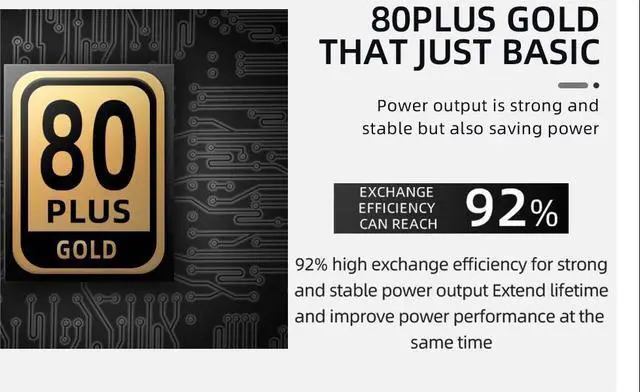 Alt view image 4 of 5 - SAMA 750W Power Supply  ATX 3.0 PCIE 5.0 80 Plus Gold Full Modular PSU, Silent FDB Fan 600W 12VHPWR Cable Included Gaming Computer PC Power Supply,Ten Years Warranty
