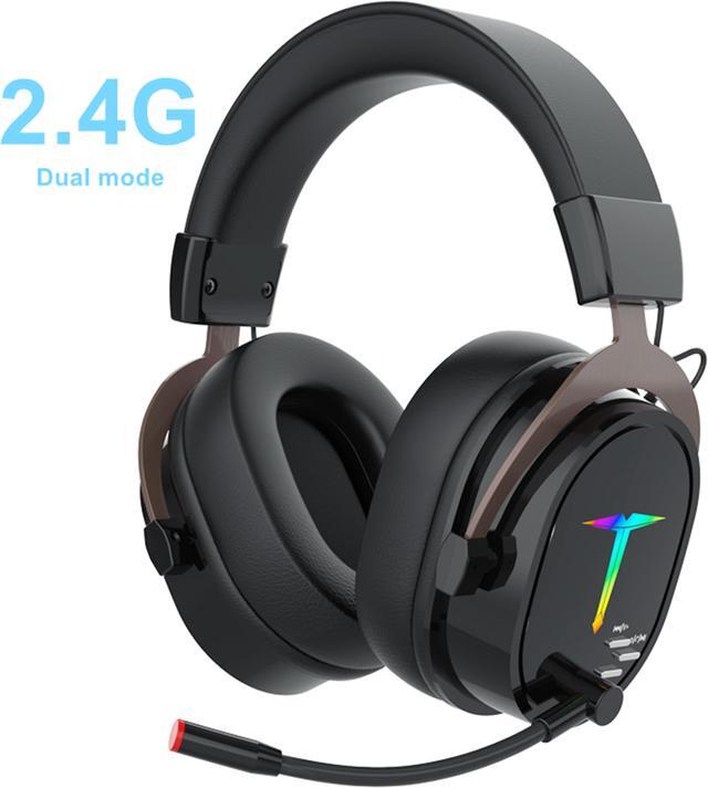 Alt view image 6 of 7 - SAMA G1000 Gaming Headphone 2.4G Bluetooth Wireless Noise Cancelling Surround Sound  RGB Headset Detachable Microphone Ear Headphones For PS4 PC XBOX PS5 Black